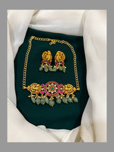 Multi Choker Flower In Kundan Necklace - KN00160